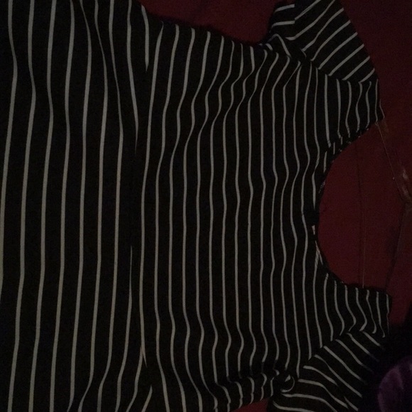 Striped Black and White Dress - Picture 3 of 3